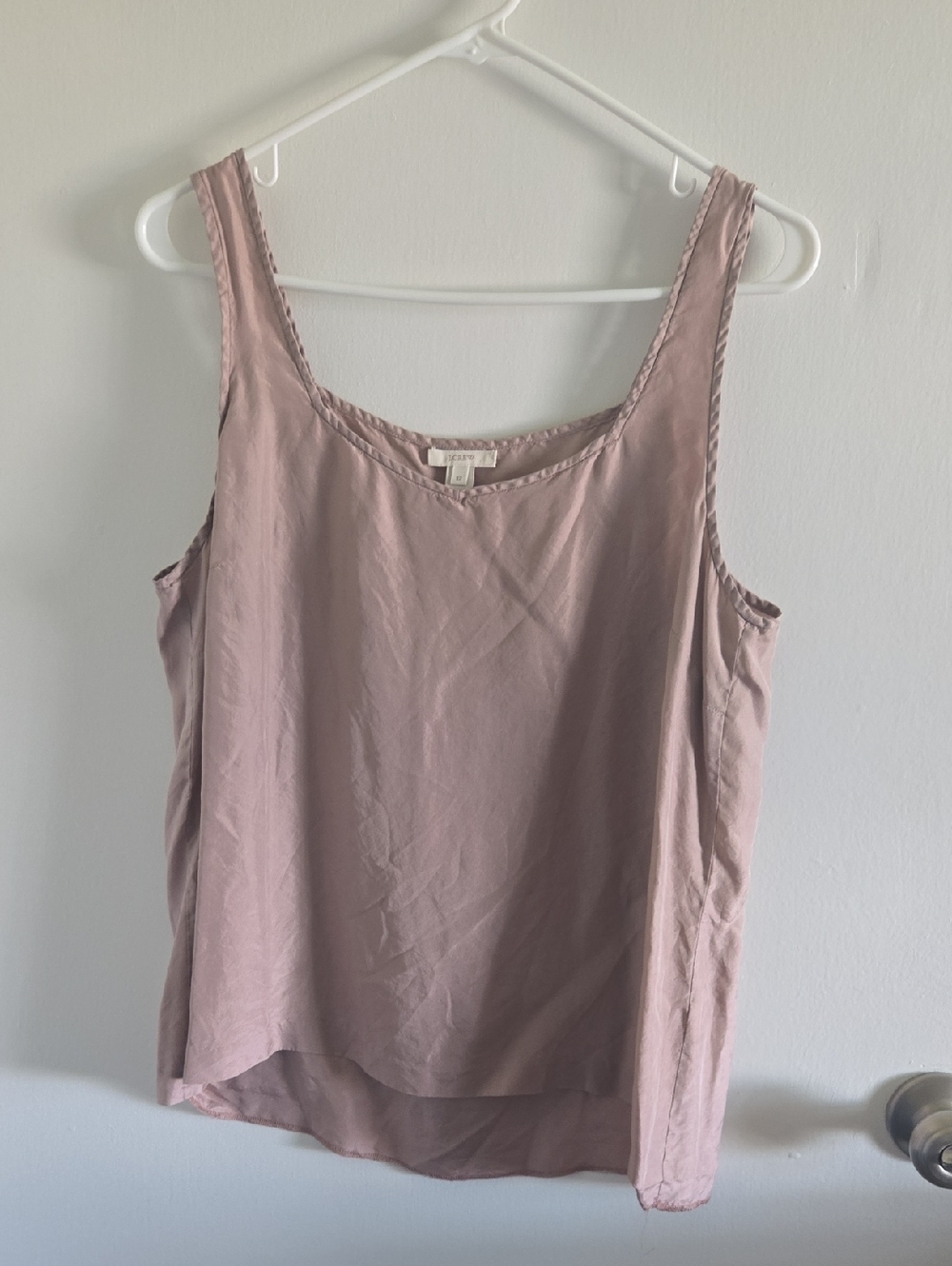 J. Crew Mauve Braided-Trim Tank Top